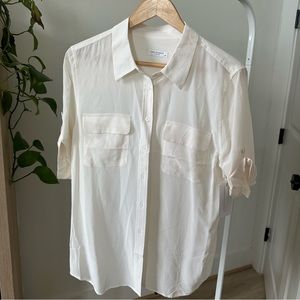 Equipment Silk Short Sleeve Slim Signature Top